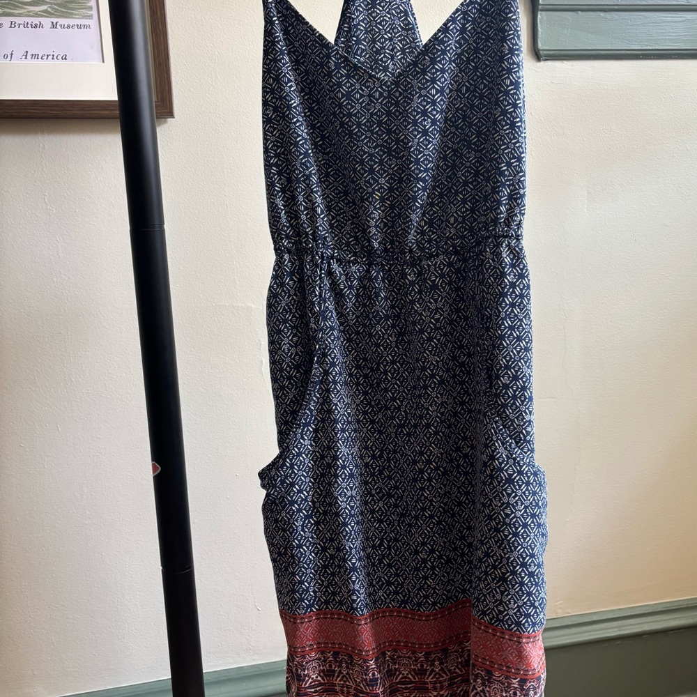 Patagonia Navy and Burgundy midi Dress